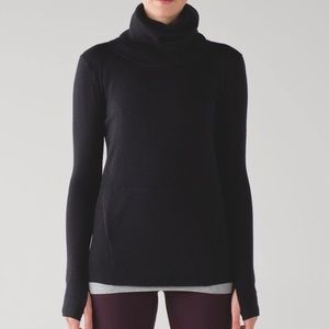 Lululemon Black Sweat Savasana Cowl Neck Sweater